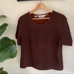 Vintage Sunny Leigh | Micro Polka Dot Fitted Top